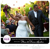 Wedding Thank You Magnet - Circle Date